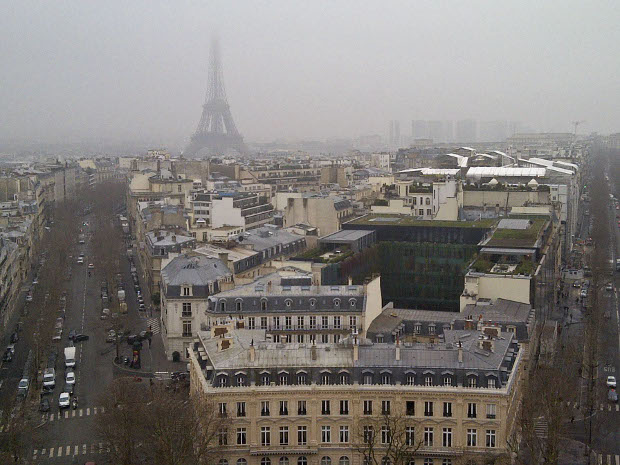 Blick auf Paris mit dem Eiffelturm